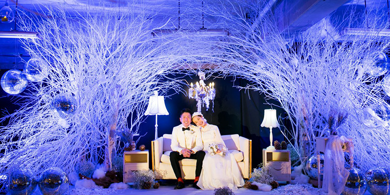 結婚式のコンセプトは「snow dome」 / ウェディングプロデュース事業「CRAZY WEDDING」(画像提供:CRAZY)